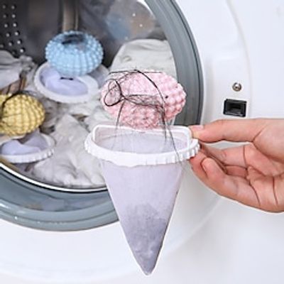 Washing Machine With Concave And Convex Filter Screen Floating Object Mesh Bag Hair Filter Hair Remover Cleaning Clothes 2-In-1 Washing And Protection Ball 5PC miniinthebox