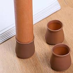 Furniture Leg Caps,Silicone Chair Leg Covers with Thickened Felt Pads: Noiseless Furniture Foot Protectors for Tables, Chairs, Stools Lightinthebox