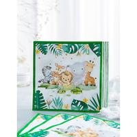 25 pieces/set of jungle wild animal disposable napkins 1313 inch 2-storey party napkins dinner napkins paper napkins wild animal napkins jungle theme party napkins suitable for baby shower birthday Lightinthebox