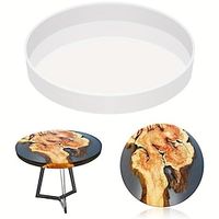 Oversize Resin Table Mold 14 Inch Round Silicone Epoxy Resin Molds For River Table DIY CraftsCutting Board Desktop Decoration miniinthebox