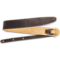 Taylor 4101-25 2.5-inch Leather with Suede Guitar Strap - Chocolate Brown - thumbnail