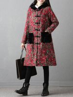 Folk Style Patchwork Women Coats