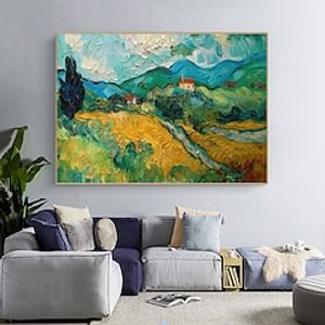 Van Gogh Flower farm Abstract Wall Art Oil Painting Landscape Nordic Impressionism Hand-painted Picture For Living Room Decor Lightinthebox