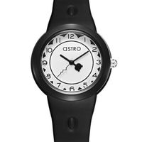 Astro Kids Japan PC21 Movement Watch, Analog Display and Polyurethane Strap - A23809-PPBW, Black - thumbnail