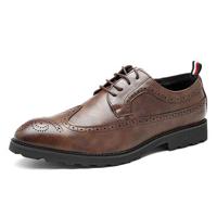 Men's Carved Brogue Lace Up Oxfords