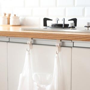 2pcs Kitchen Sink Cabinet Door Hooks Hooked Rear Doors Garbage Bag Miscellaneous Rotary Hooks