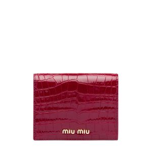 Matelasse leather wallet