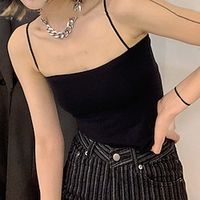 Women's Camisole Camis Pink Army Green Brown Plain Backless Sleeveless Holiday Weekend Streetwear Casual Strapless Crop Slim One-Size Lightinthebox - thumbnail