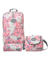 Simba Fusion Nature Backpack with Lunch Bag And Pencil Case Pink White - thumbnail