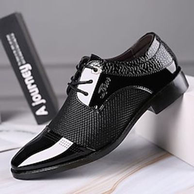 Men's Oxfords Comfort Shoes Plus Size Business British Daily Office  Career Faux Leather Breathable Black Brown Spring Fall miniinthebox