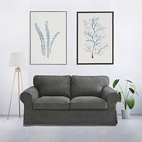 Ektorp 2 Seat Sofa Cover or Ektorp 2 Seat Sofa Bed Cover with Cushion Covers and Backrest Covers, Ektorp Couch Slipcover Washable Furniture Protector miniinthebox - thumbnail