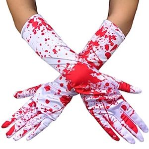 Halloween Gloves Costume Wizard Gloves Attached Long Nail Glitter Fancy Dress Vampire Cosplay Elbow Gloves Breathable Gloves with Claw Accessories for Halloween Carnival Ideal Gift miniinthebox