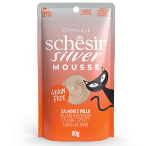 Schesir Silver Mousse Senior Cat - Salmon And Chicken 80G