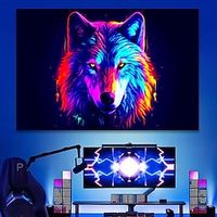 Animals Wall Art Canvas Colorful Wolf Prints and Posters Portrait Pictures Decorative Fabric Painting For Living Room Pictures No Frame miniinthebox