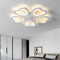 Ceiling Fan with Lights 65cm Dimmable LED 3 Color 6 Speeds Timing Reversible Blades with Remote Control, Household Fan Chandelier, indoor Low Profile Flush Mount Ceiling Fan Lightinthebox