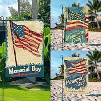 1pc Linen Double sided Garden Flag Outdoor Decoration Flag Garden Decoration Cloth Flag Hanging Flag Hanging Flag Courtyard Decoration Lightinthebox