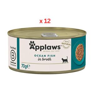 Applaws Ocean Fish Adult Wet Cat Food Tin 70g Pack Of 12