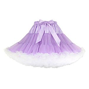 Women's Performance Homecoming Active Casual Short Skirts Color Block Layered Tulle Pleated Purple Yellow Blushing Pink Lightinthebox