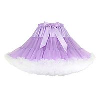 Women's Performance Homecoming Active Casual Short Skirts Color Block Layered Tulle Pleated Purple Yellow Blushing Pink Lightinthebox - thumbnail
