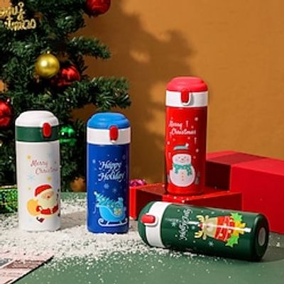 Christmas Thermos Cup 304 Stainless Steel Xmas Men and Women Bouncing Stainless Steel Water Cartoon Gift Lightinthebox
