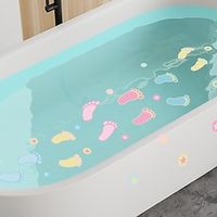 6pcs Non-Slip Bathtub Stickers with Footprint Pattern - Frosted Appliques for Bathroom Safety and Decor - Bathroom Accessories and Supplies. miniinthebox - thumbnail