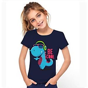Kids Girls' Tee Short Sleeve Graphic Rainbow Children Tops Active 3-12 Years Lightinthebox