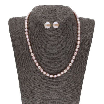 Sri Jagdamba Pearls Kiara 1 Line Oval Pearl Set - JPJUN-20-165