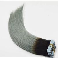 Tape In Hair Extensions Remy Human Hair Human Hair Pack Straight Ombre Hair Extensions miniinthebox - thumbnail