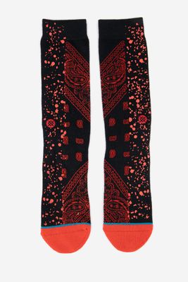 Mens Rocket Everyday Socks Black/Red Combo Mens Rocket Everyday Socks Black/Red Combo