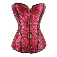 Jacquard Steampunk Front Button Corset