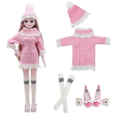 Girl's Toy 60cm Doll Clothing Princess Wedding Dress Changing Sweater Pink Dress With Hat Autumn And Winter Clothing Set Lightinthebox Girl's Toy 60cm Doll Clothing Princess Wedding Dress Changing Sweater Pink Dress With Hat Autumn And Winter Clothing Set Lightinthebox