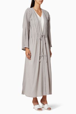 Embroidered Crepe Abaya Embroidered Crepe Abaya