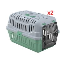 Georplast Spark Pet Carrier - Green (Pack of 2)