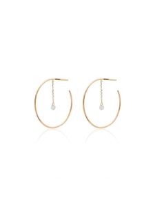 Persée 18kt gold Open Creole Circle Me diamond earrings - METALLIC