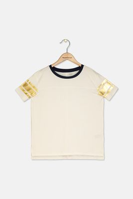 Kids Boys Short Sleeve T-Shirt  Ivory Combo