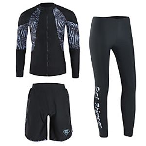 Men's Rash Guard Dive Skin Suit Spandex Swimwear UV Sun Protection Quick Dry Long Sleeve 3-Piece - Swimming Diving Surfing Snorkeling Autumn  Fall Spring Summer Lightinthebox