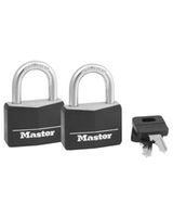 Master Lock 2 Pack Covered Solid Body Padlock Black 141T