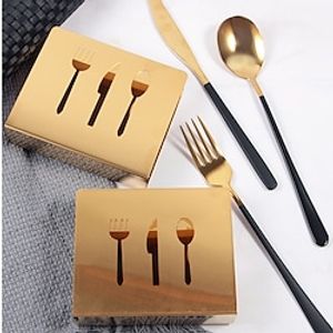 Hollow-Out Stainless Steel Napkin Rack Box Serviette Holder Organizer Tissue Dispenser Storage Case Table Decoration Home Party Lightinthebox
