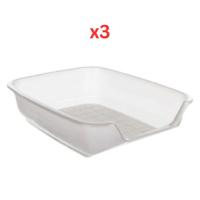 Trixie Nuno Litter Tray For Kittens & Small Pets - Brown 28X36X9cm (Pack Of 3)