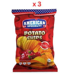 American Specialty Potato Chips - Chili 170g Pack Of 3