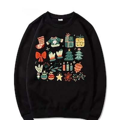 Christmas Cosplay Cartoon Manga Sweatshirt Anime Graphic Top For Men's Women's Unisex Adults' Hot Stamping 100% Polyester Party Festival Lightinthebox