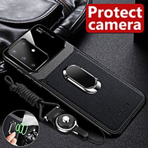 Leather Magnetic Ring Stand Holder Phone Cases For Samsung Galaxy S20 Ultra S20 Plus A51 A71 A91 A81 S10 Plus S10e S10 lite S9 Plus S8 Plus A70 A50 A30 A20 A10 A72018 Note 10 Plus Note 9 Note 8 Cover miniinthebox