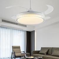 LED Ceiling Fans 95/110cm 1-Light Dimmable Metal Painted Finishes Modern Nordic Style Bedroom Living Room ONLY DIMMABLE WITH REMOTE CONTROL Lightinthebox