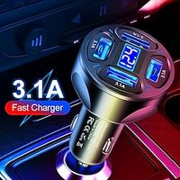 Charging Station 66 W Output Power 4 Port Multi USB Charger Station CE Certified Universal 4 in 1 LED Screen For Apple Watch Universal Cellphone Lightinthebox - thumbnail