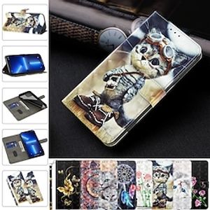 Phone Case For Apple Wallet Card iPhone 14 iPhone 13 Pro Max 12 11 SE 2022 X XR XS Max 8 7 with Wrist Strap Card Holder Slots Magnetic Flip Graphic Butterfly TPU PU Leather miniinthebox