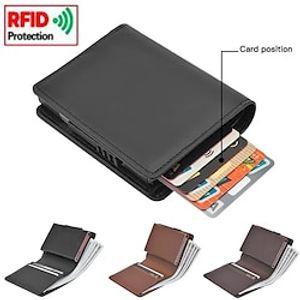 Top Quality Short Smart Male Wallet Leather RFID Wallet Men Anti-theft Card Holder Card Small Coin Purse Pocket miniinthebox