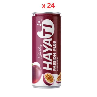 Hayati Passion Plus Sparkling Fruit Soft Drink 250ML Pack Of 24 Hayati Passion Plus Sparkling Fruit Soft Drink 250ML Pack Of 24