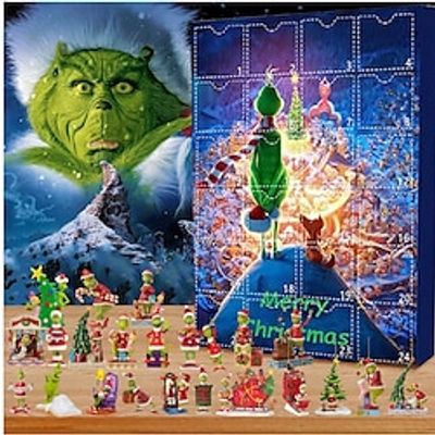 Advent Calendar, Christmas Mystery Box,  Christmas Gift Set, Christmas Key Chain, Christmas Pendant, Kids Party Toys, Christmas Stocking Stuffed Toys 24pcs/set Xmas Gift miniinthebox