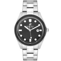 Beverly Hills Polo Club Men's 2315 Movement Watch, Analog Display and Metal Strap - BP3407X.350, Silver - thumbnail