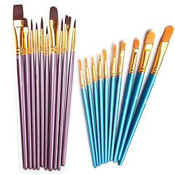 Brush Set with 20 Round Head Brushes Nylon Brush Acrylic Paint Brush Art Student's Line Drawing Pen for Painting Lightinthebox